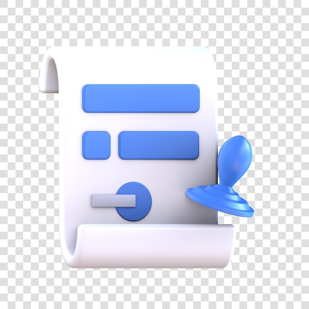 3d 렌더링 문서 아이콘