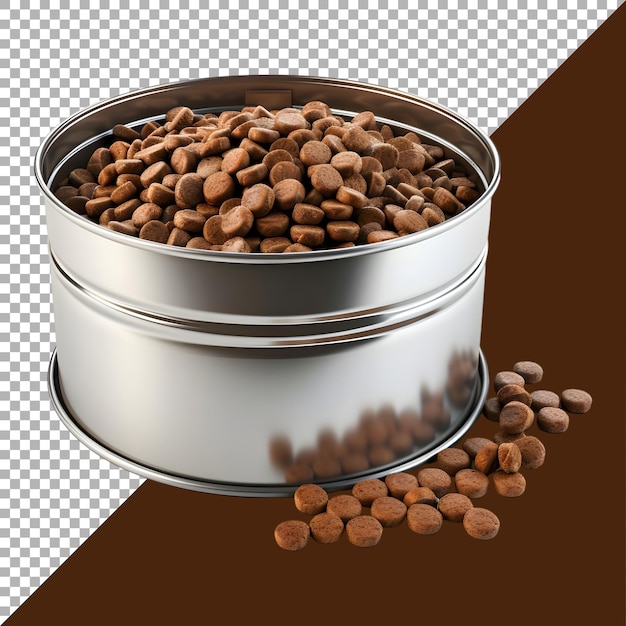 PSD 3d rendering of a dog food on transparent background ai generated