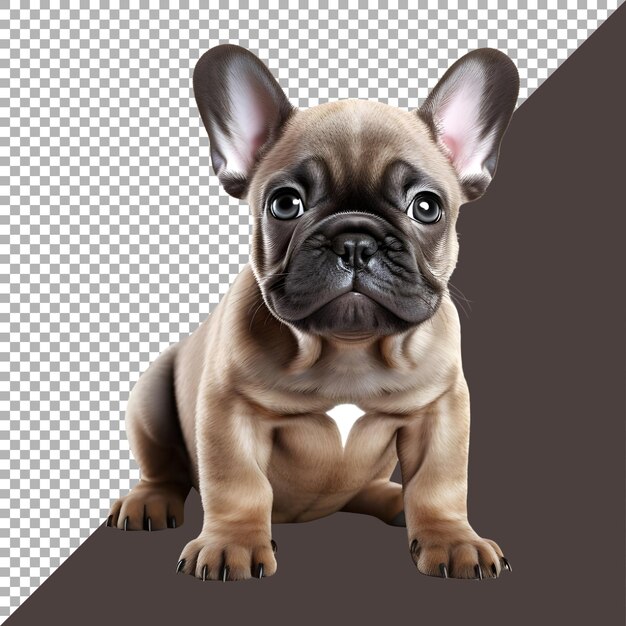 PSD 3d rendering of a dog on transparent background ai generated