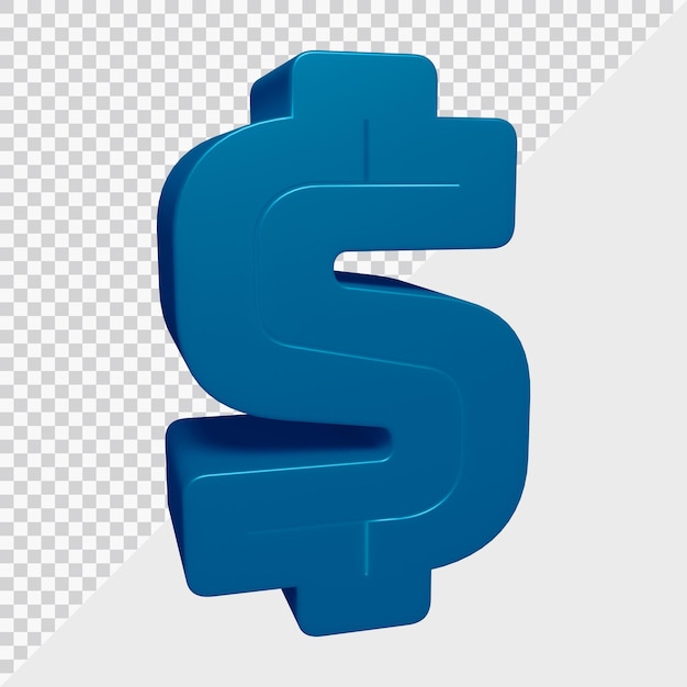 3d rendering of dollar symbol