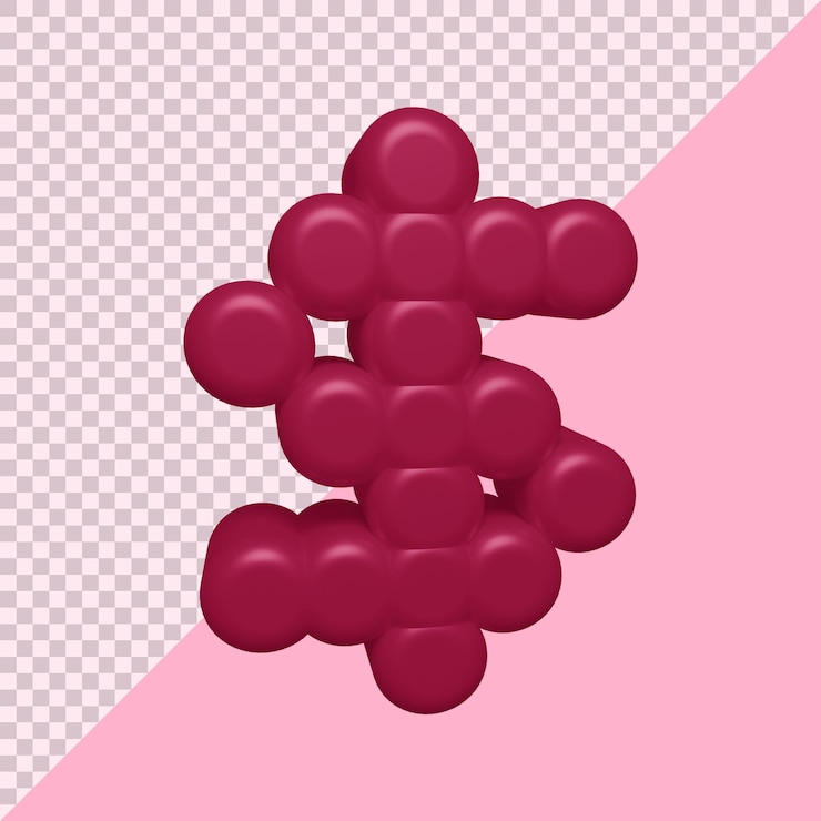 PSD 3d rendering of dollar symbol