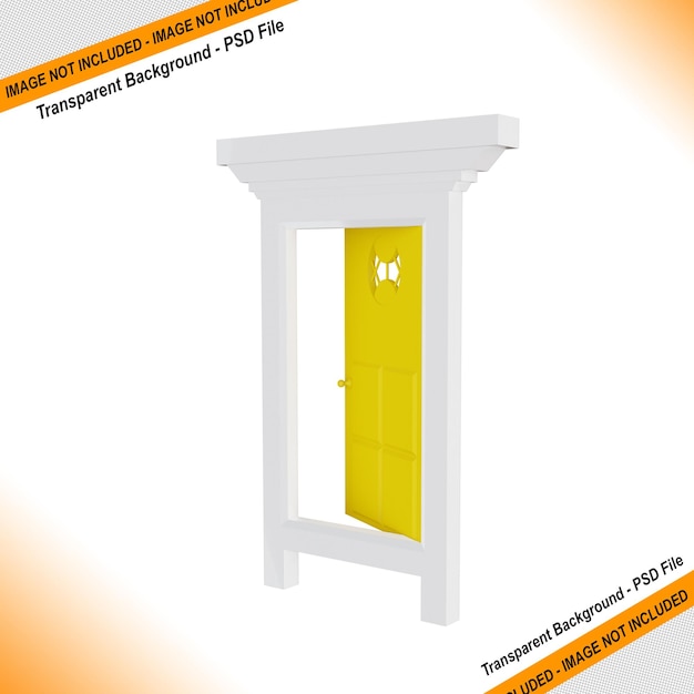 PSD 3d rendering door design for furniture needs