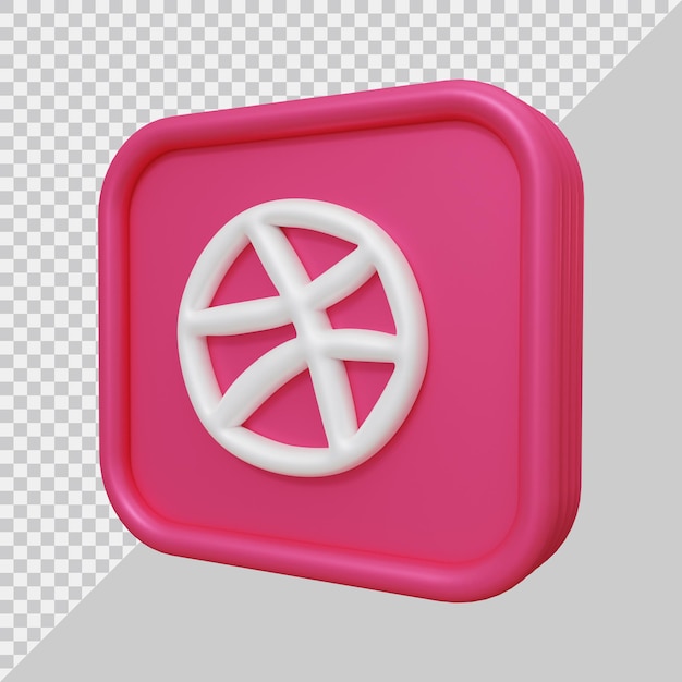 PSD 3d rendering of dribble icon