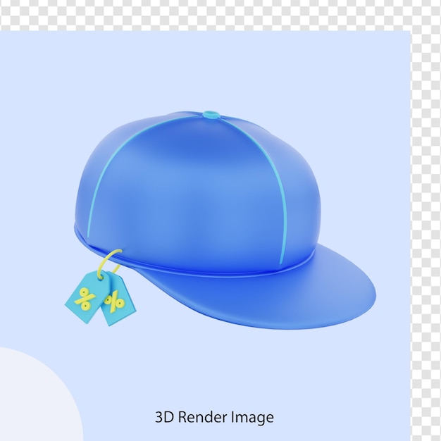 3d-rendering e-commerce mode hoed met korting