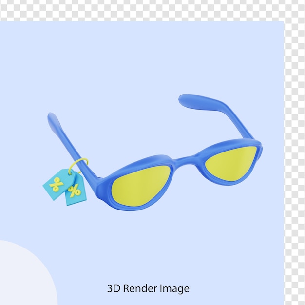 3d Rendering E-commerce Modne Okulary Ze Zniżką