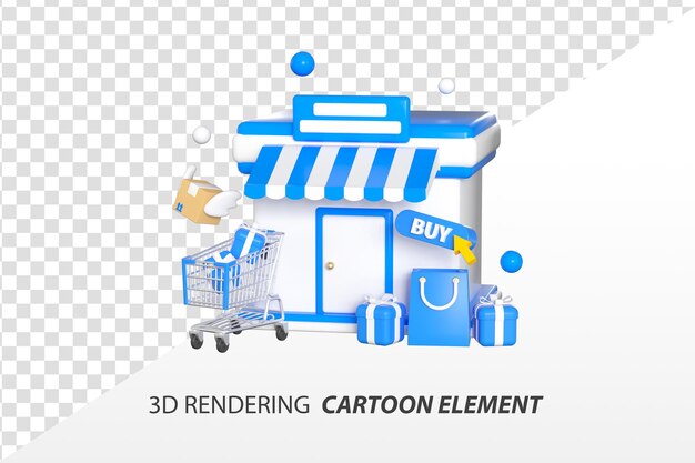 3D-rendering e-commerce promotie korting dag element