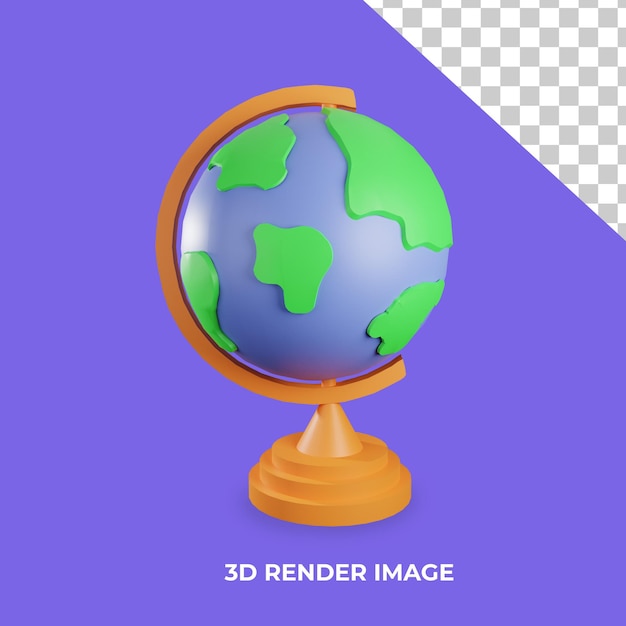 3d rendering of earth globes