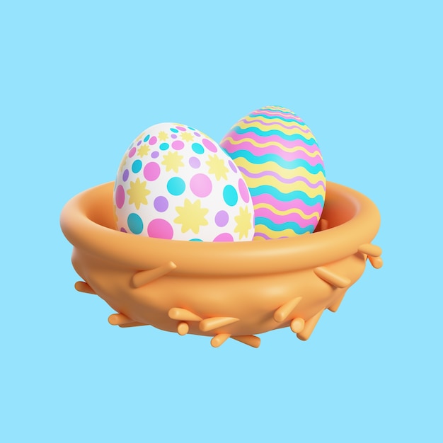 PSD 3d rendering of easter icon