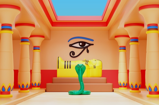 PSD 3d rendering of egypt illustration