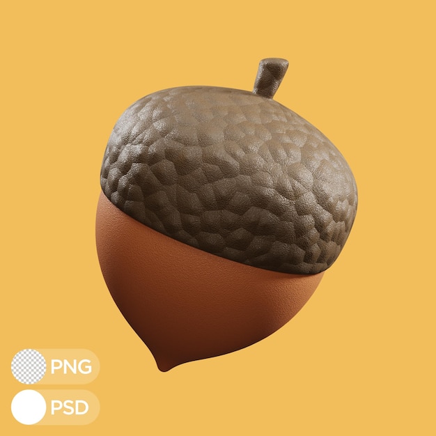 PSD 3d-rendering eikel