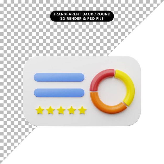 3d rendering of element user interface ui simple icon