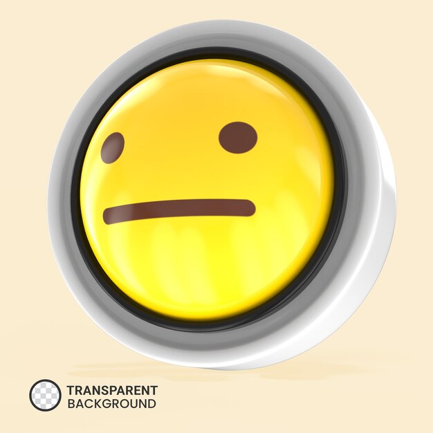 3d rendering of emoji icon transparent background