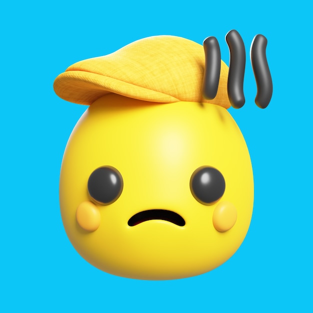 PSD rendering 3d dell'icona emoji