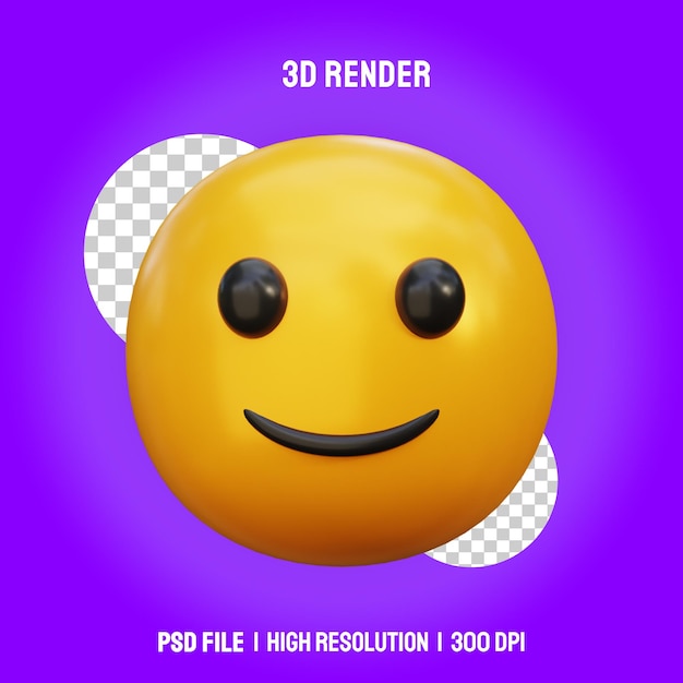 Emoticon di rendering 3d