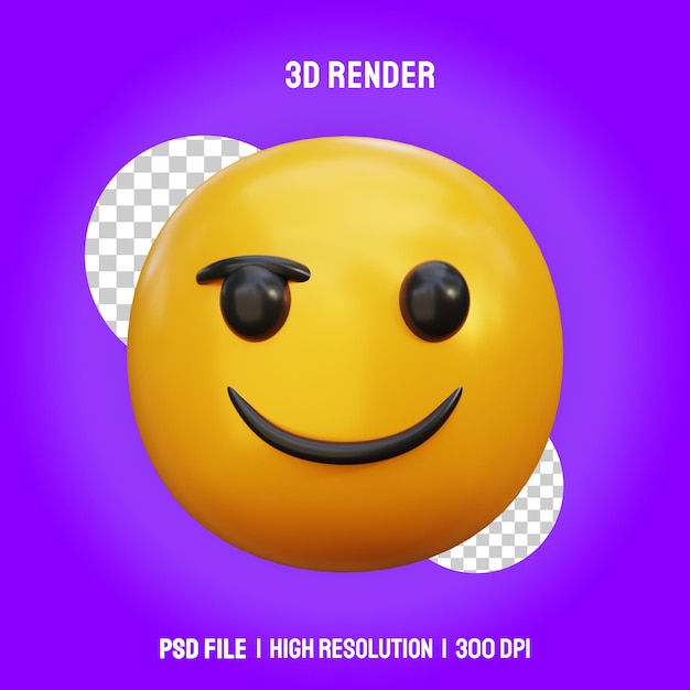 Emoticon di rendering 3d