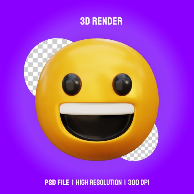 Emoticon di rendering 3d