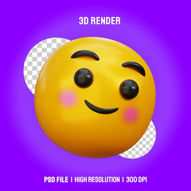 PSD 3d rendering emoticons