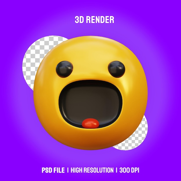 Emoticon di rendering 3d