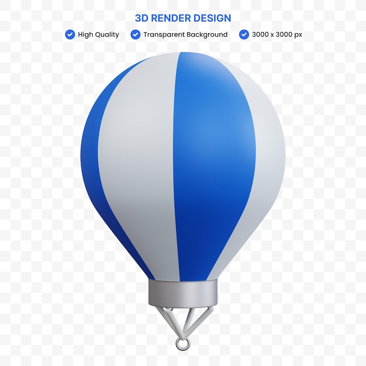 PSD 分離された 3 d レンダリング空気球