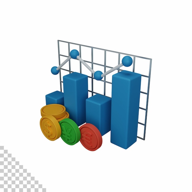 3d rendering exchange rate isolated useful for business currency economy and finance design