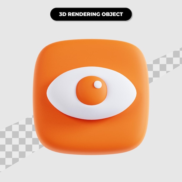 PSD 3d rendering of eye user interface