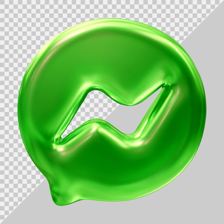 PSD 3d rendering of facebook messenger icon social media concept
