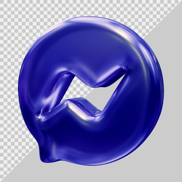 PSD rendering 3d del concetto di social media dell'icona di facebook messenger