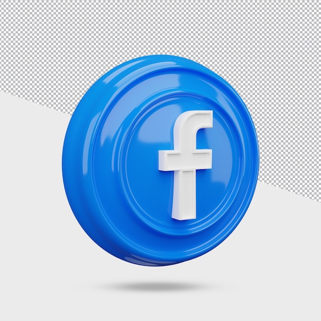 3D-rendering facebook pictogram ontwerp