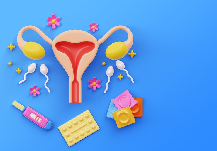 PSD 3d rendering of  fertility sales background