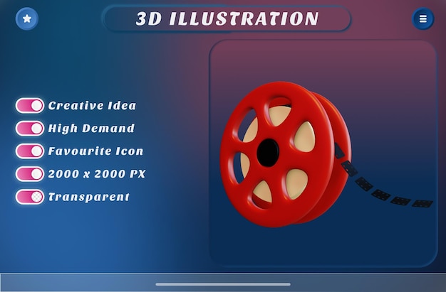 3d-rendering film filmrol