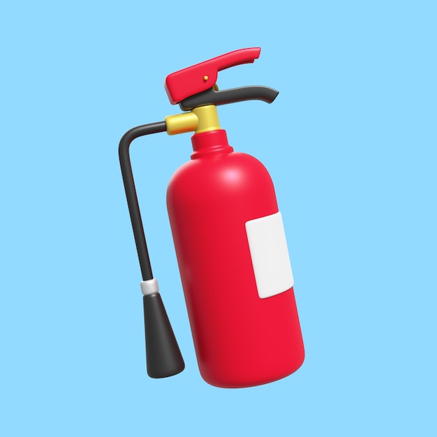 3d rendering of firefighter icon