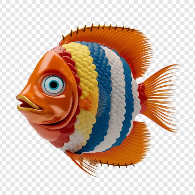 3d rendering of a fish isolated on transparent background