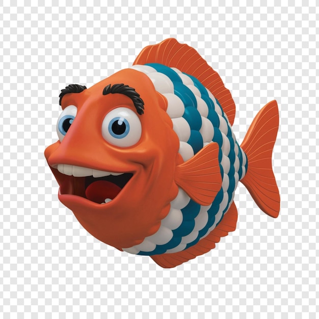 3d rendering of a fish isolated on transparent background