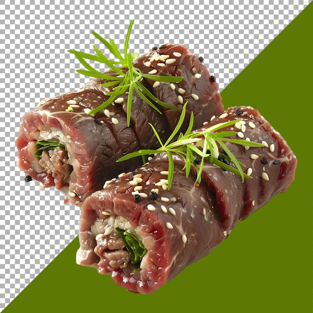 PSD 3d rendering of a flank steak on transparent background ai generated