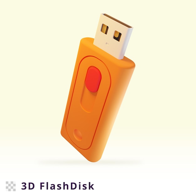 PSD 3d-рендеринг иллюстрации flashdisk