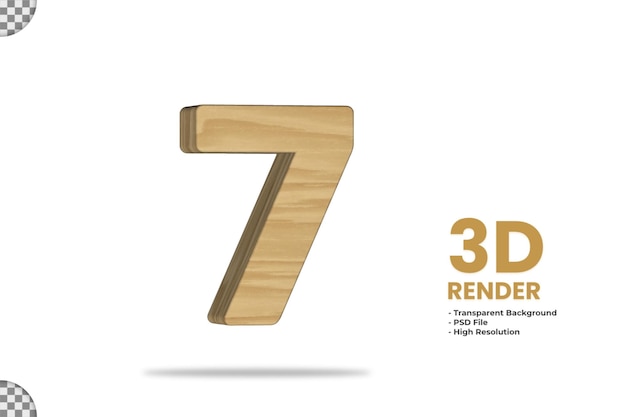 3d rendering flat wood material number 7 isolated