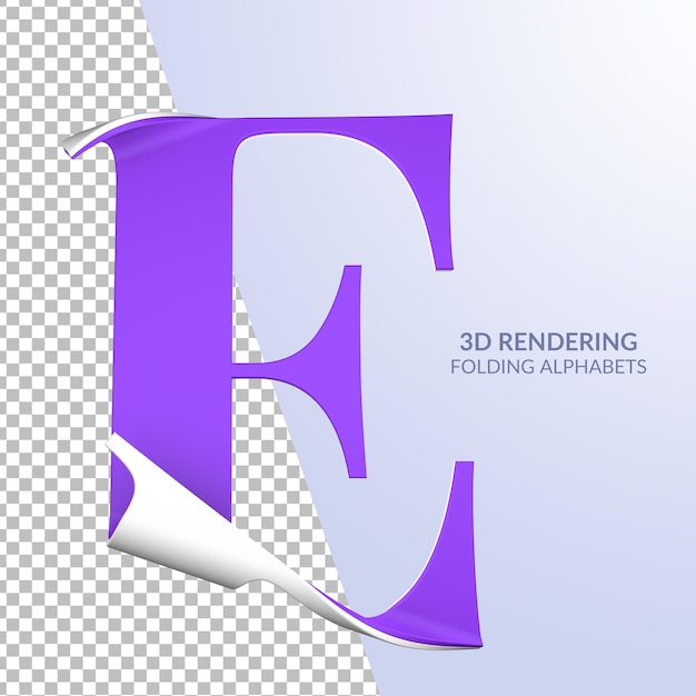 PSD rendering 3d di lettere piegate