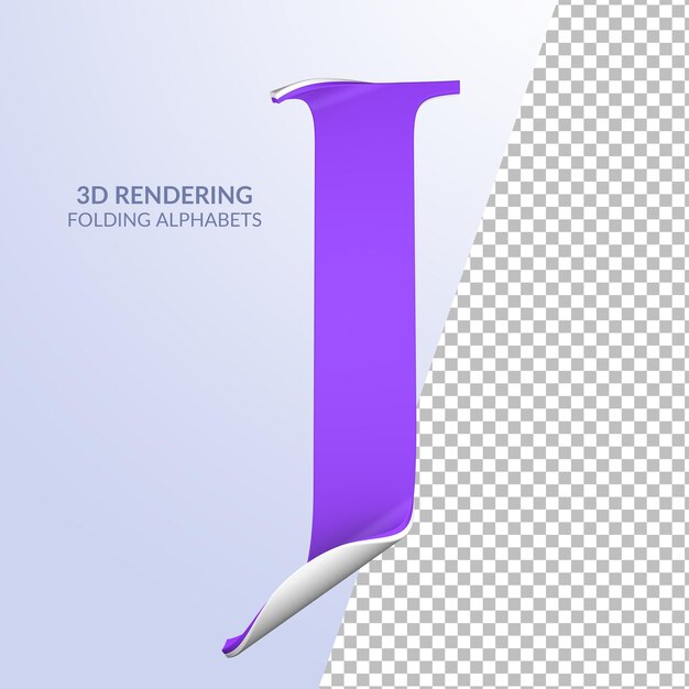 3d rendering of folded letters