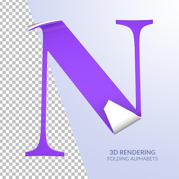 PSD rendering 3d di lettere piegate