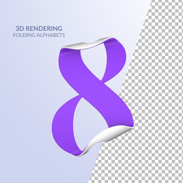 3d rendering of folded number