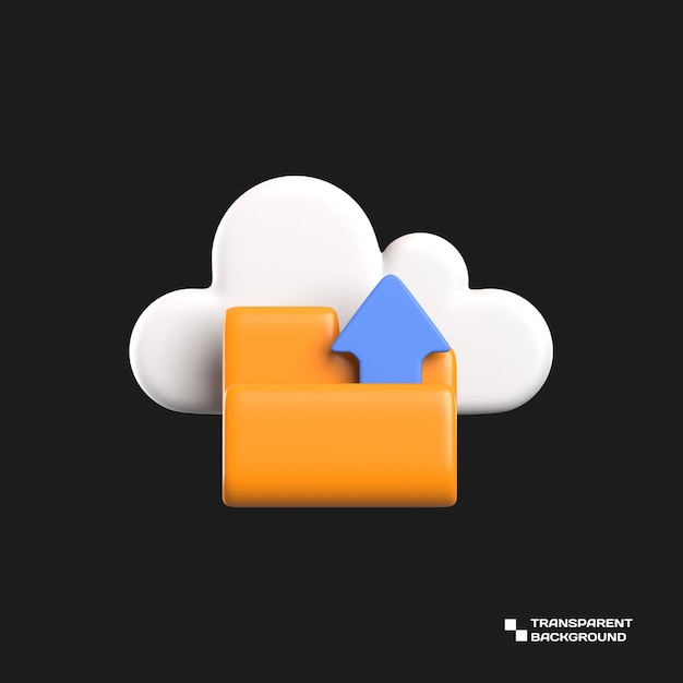 PSD 3d rendering folder drive application icon