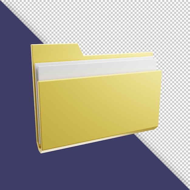 PSD 3d rendering of a folder icon