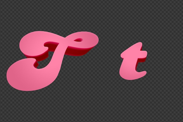 3d rendering Font Cartoon style lowercase And uppercase Letters