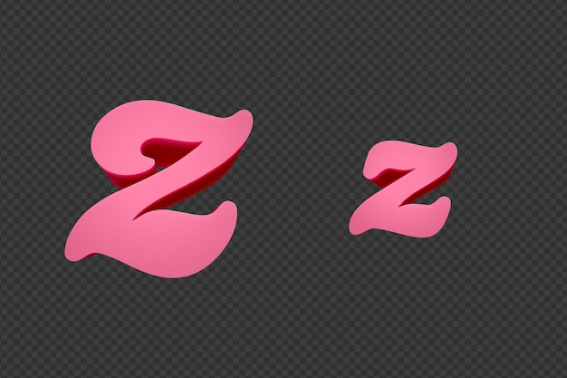 3d rendering Font Cartoon style lowercase And uppercase Letters