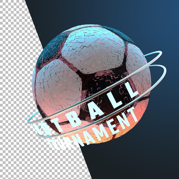 Rendering 3d di calcio torneo di calcio grafico