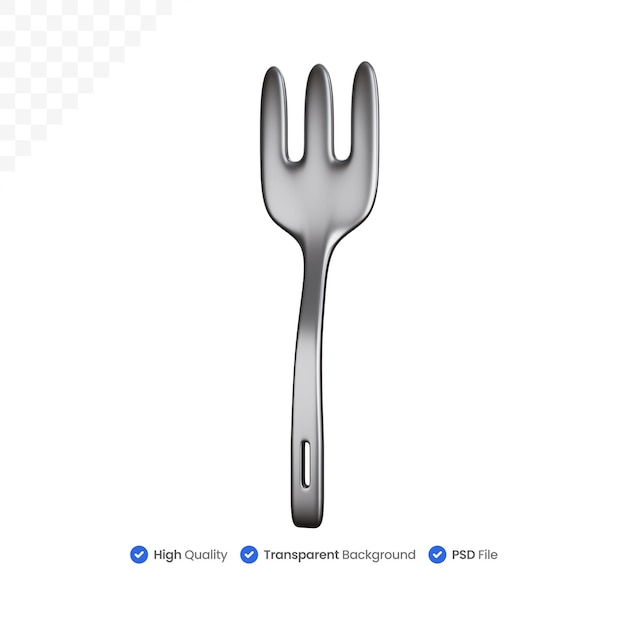 3d rendering fork isolated