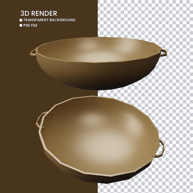 3d rendering of frying pan