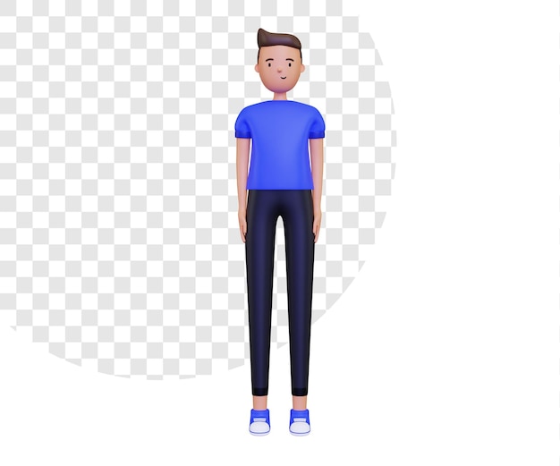 PSD 3d rendering of full body male character