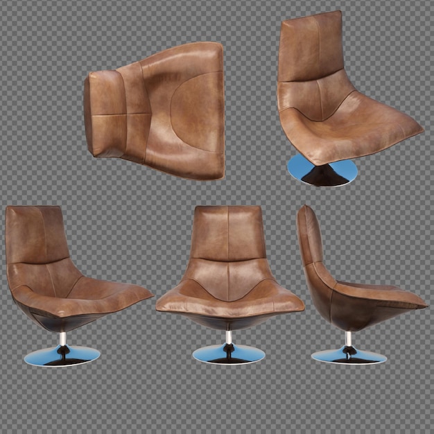 PSD 3d rendering furniture and accessory