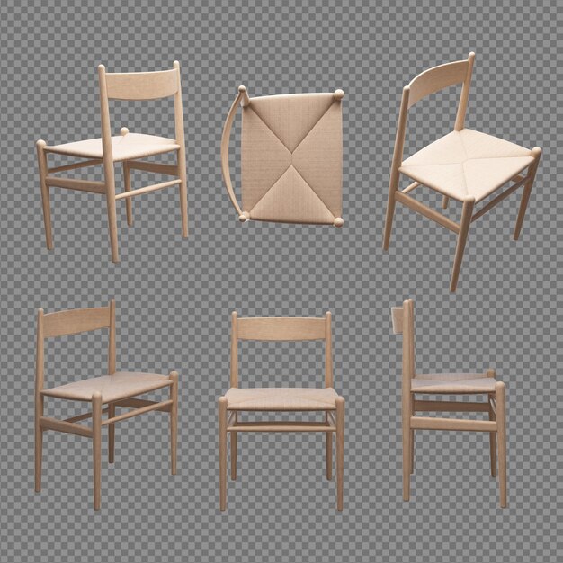 PSD 3d rendering furniture and accessory